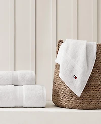 Tommy Hilfiger Home Modern American Solid Cotton Washcloth, 13" x