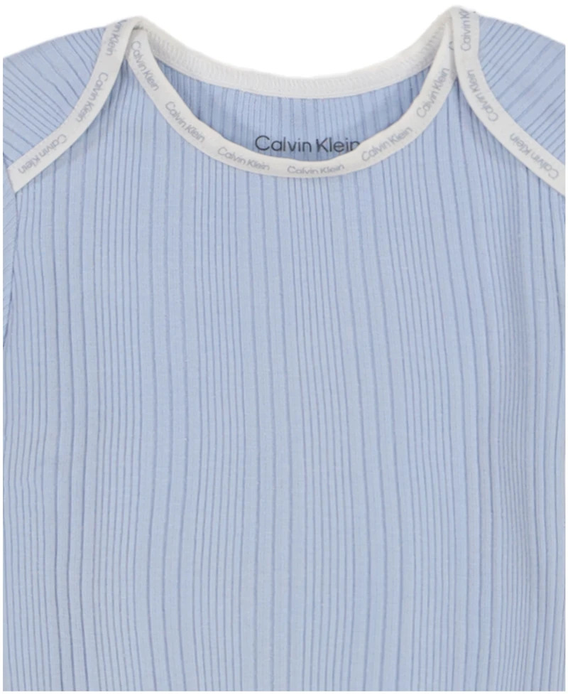 Calvin Klein Baby Boys 3-Piece Short Sleeve Bodysuits Set