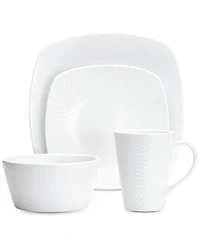 Noritake Colorscapes White-on-White Dune 4-Pc. Square Place Setting