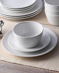 Noritake Colorscapes White-on-White Dune 4-Pc. Coupe Place Setting