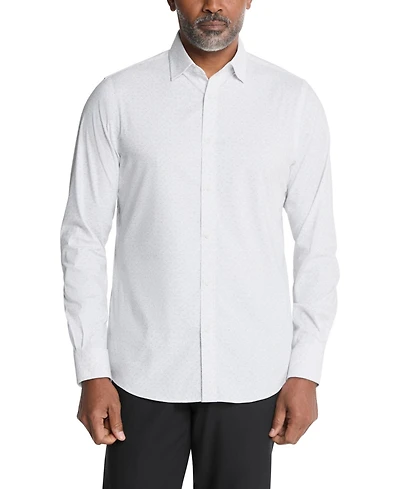 Michael Kors Men's Eco Passport Stretch Untucked Slim Fit Dress Shirt