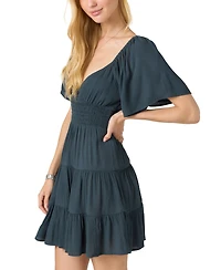 O'Neill Juniors' Layken Short-Sleeve Solid Mini Dress