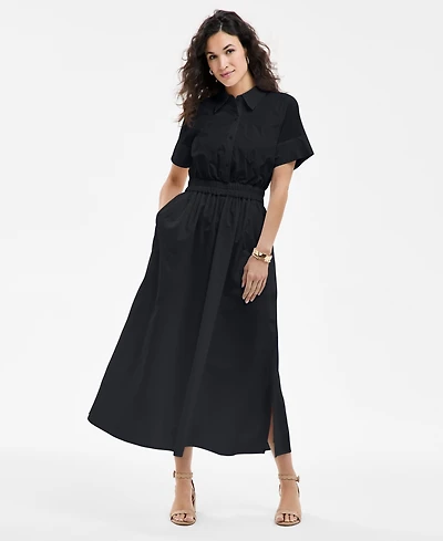 On 34th Women's Cotton Midi Shirtdress, Exclusively at Macy's