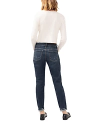 Silver Jeans Co. Women's Boyfriend Mid Rise Slim-Leg