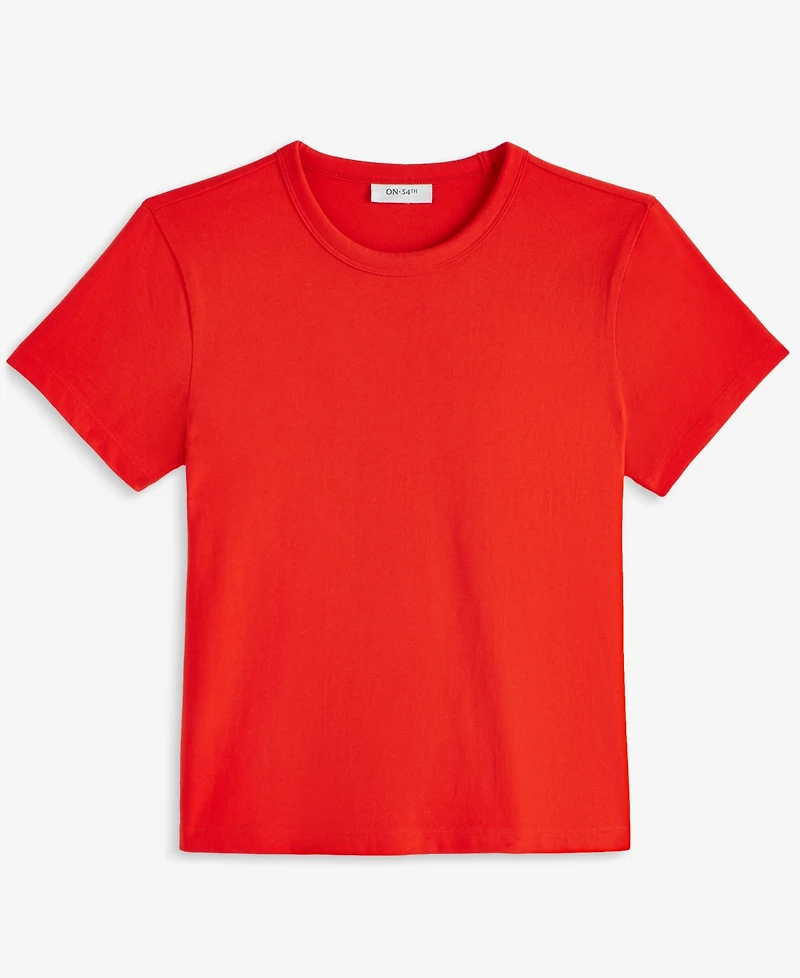 On 34th Women's Essential Crewneck T-Shirt, Exclusively at Macy's