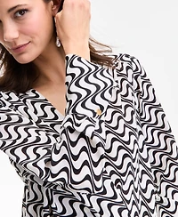 I.n.c. International Concepts Women's Printed Surplice Blouse, Exclusively at Macy's