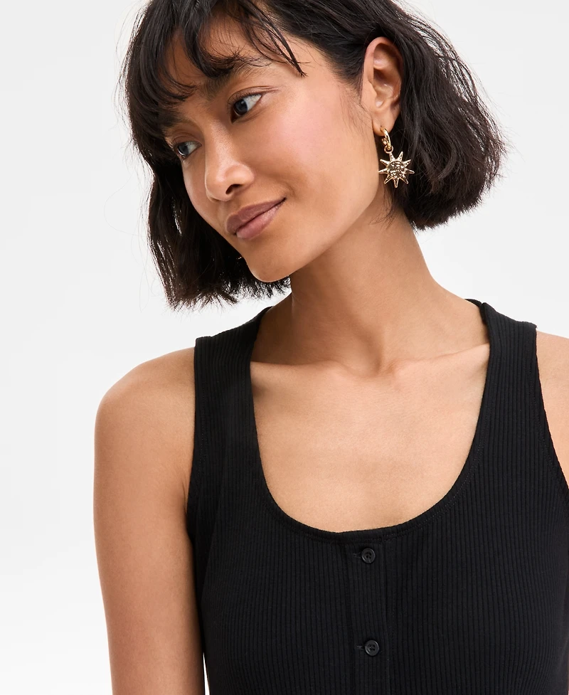 On 34th Women's Rib-Knit Button Down Midi Dress, Exclusively at Macy's