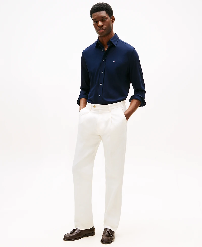 Tommy Hilfiger Men's Long Sleeve Button Front Performance Shirt