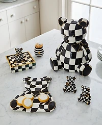 Mackenzie-Childs Courtly Check Bear Ceramic Cookie Jar