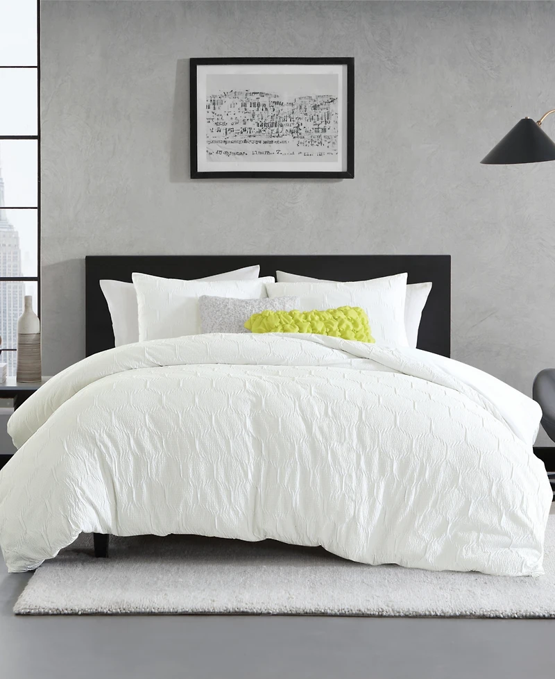 Dkny Modern Hexagon 3 Piece Duvet Cover Set, King