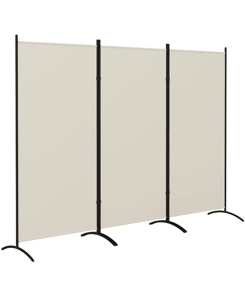 Homcom 6' 3 Panel Room Divider, Indoor Privacy Screen for Home, Light