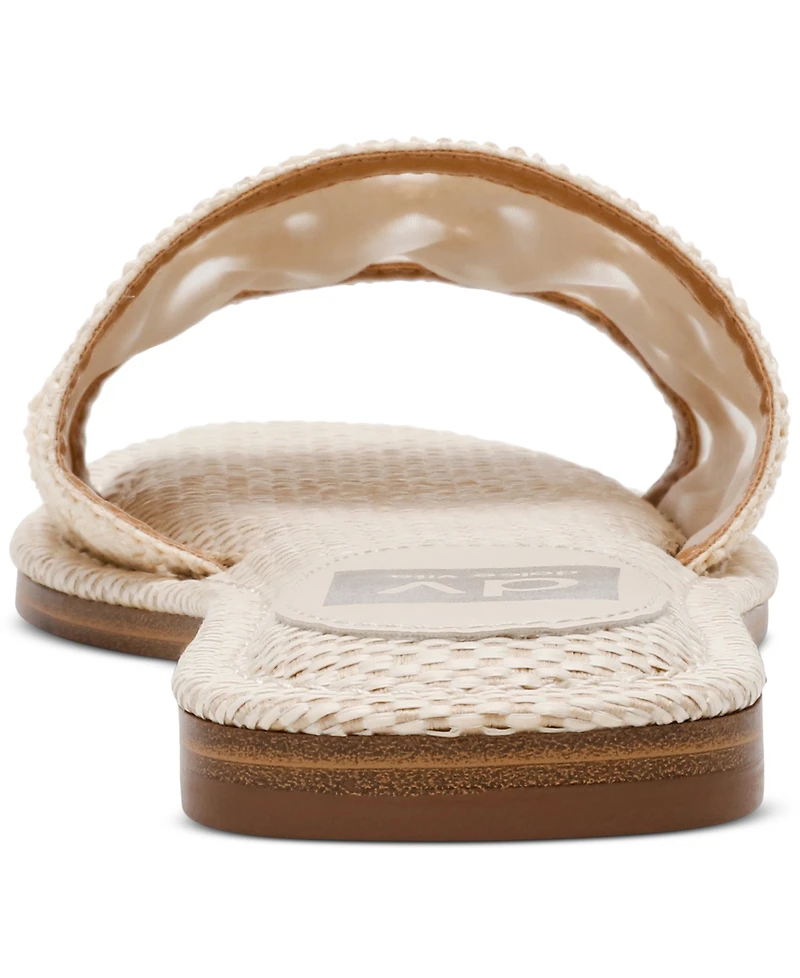 Dv Dolce Vita Women's Jessamine Floral Eyelet Raffia Flat Sandals