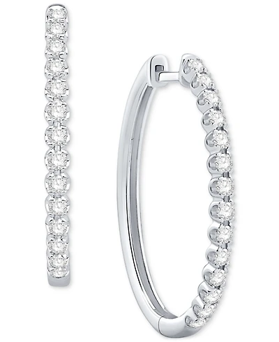 Diamond Hoop Earring (3/4 ct.tw.) 10k White Gold or Yellow