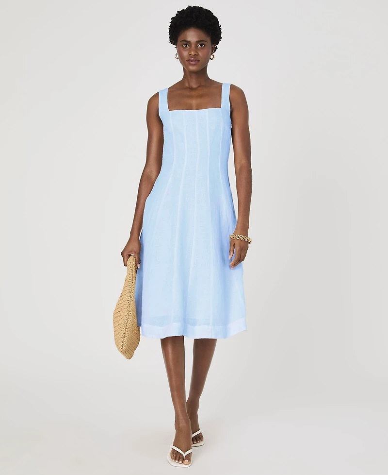French Connection Women's Birdie Square-Neck A-Line Dress