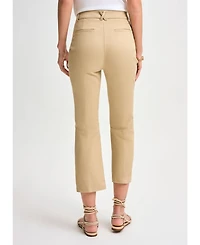 Isaac Mizrahi Women's Kick Flare Twill Pant