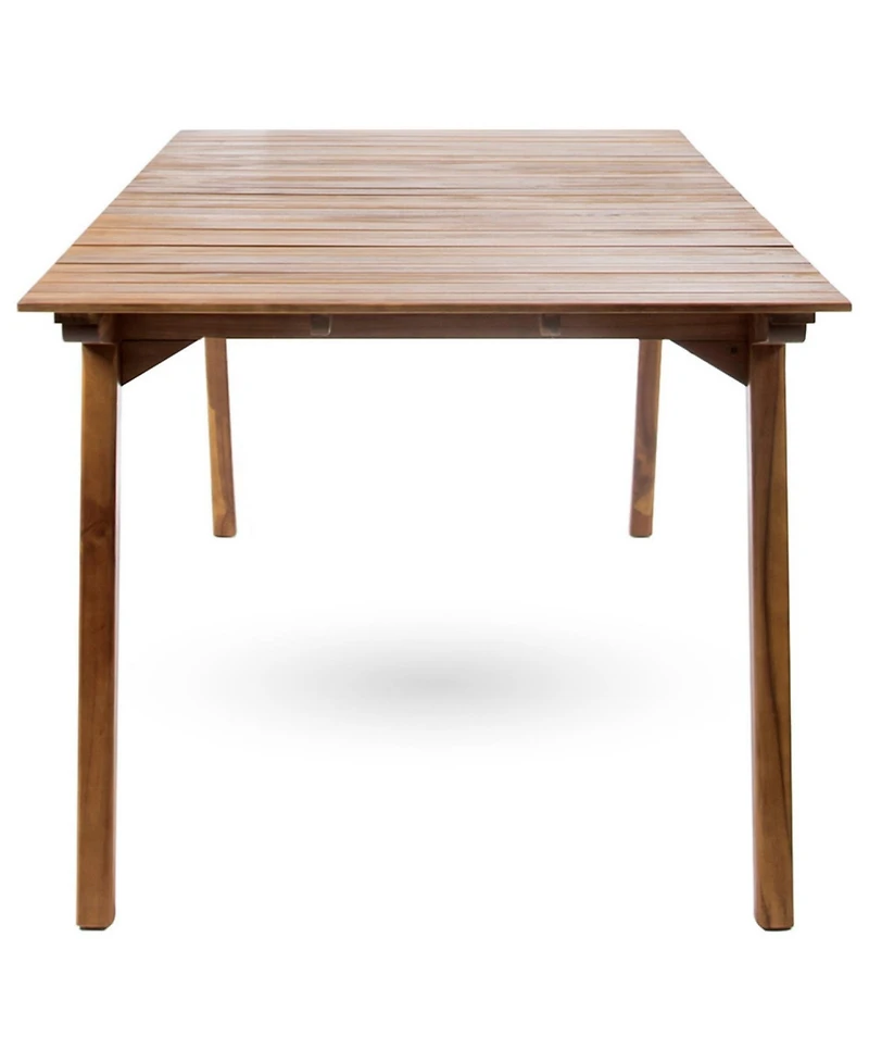 Streamdale Outdoor 6 Seater Acacia Wood Dining Set with Cushins,Finish and Cream