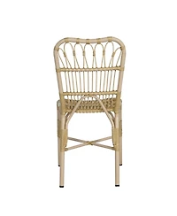 Streamdale Outdoor Wicker Patio Dining Chairs (Set of 2), Natural