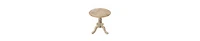 Round Top Side Table – Mango Wood with Intricate Carved Design & Pedestal Base