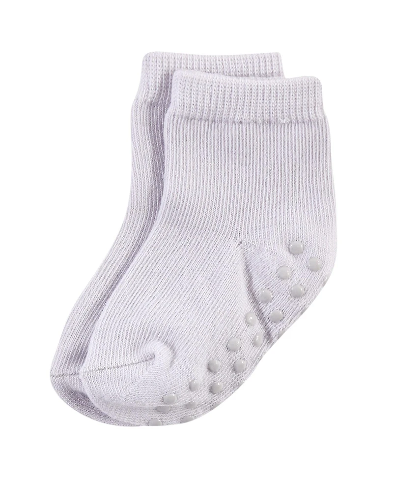 Touched by Nature Baby Girls 8Pk Organic Non Skid Crew Socks