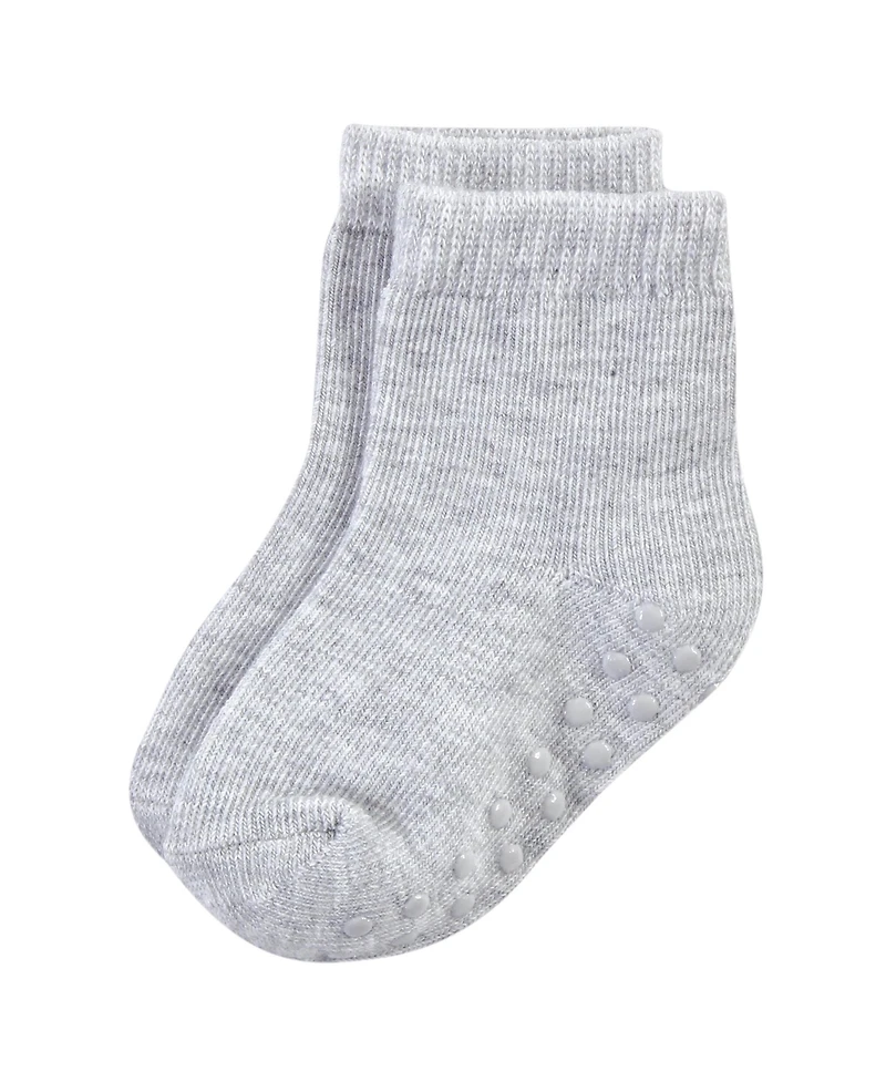 Touched by Nature Baby Boys Organic Kids' Eight-Pair Non Skid Crew Socks