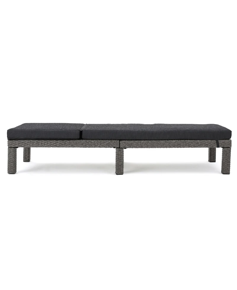 Streamdale Wicker Patio Chaise Lounge with Water Resistant Cushion