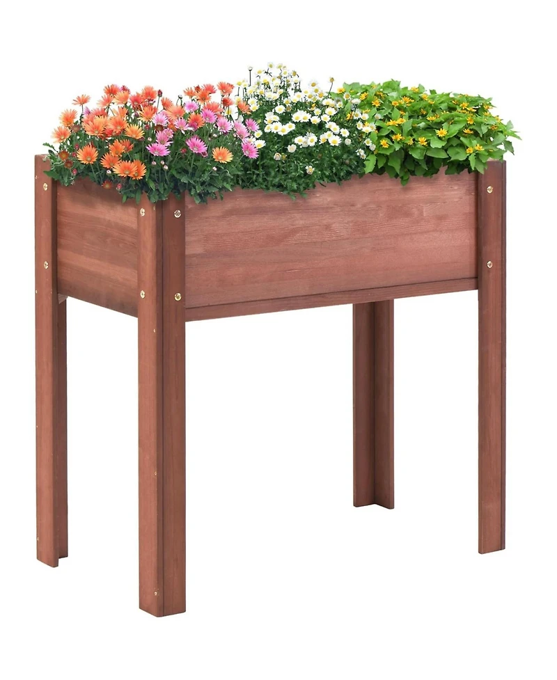 31x31x16" Raised Garden Bed, Elevated Wooden Planter Box