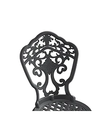 Streamdale -Piece Set Of All-Weather Cast Aluminum Dining Furniture Set With Black Frame