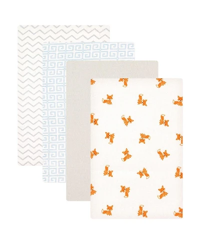 Luvable Friends Boys Durable Baby Cotton Flannel Receiving Blankets