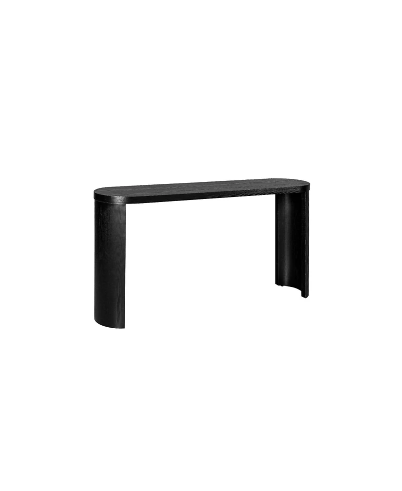 Streamdale 60" Entryway Table with Curved Legs (Black)