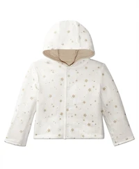 MeMoi Baby Boys or Girls Hooded Reversible Cotton Rich Star-Print / Quilted Jacket