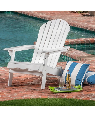 Streamdale Rustic Acacia Folding Adirondack Chair