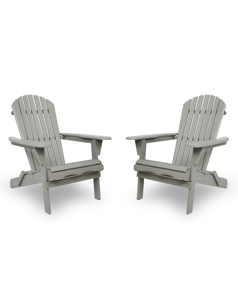 Streamdale 2 Wooden Folding Adirondack Chairs