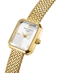 Rosefield Mini Octagon Women's Gold Tone Stainless Bracelet Watch 18.5mm