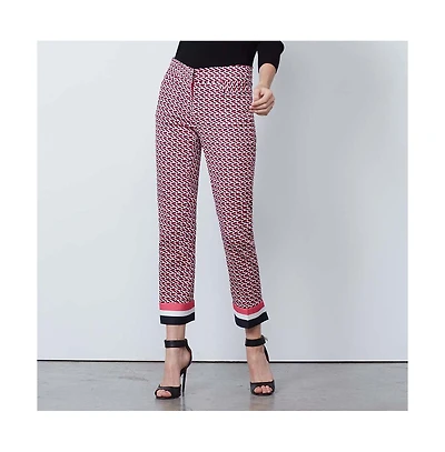 Etcetera Women's Geometric Print Ankle Pants Labyrinth
