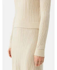 Gobi Cashmere Women's Cropped High Neck Cashmere Sweater