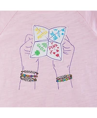 Andy & Evan Little Girls Toddler/Child Pink Raglan Sleeve Knotted Tee