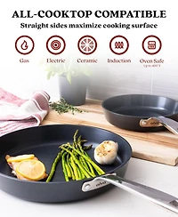 Alva Maestro Mini Cookware Duo – 8" Ceramic Nonstick Fry Pan & 1.7Qt Stainless Saucepan with Lid