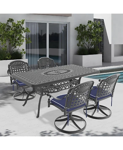 Streamdale 5-Piece All-Weather Cast Aluminum Dining Set