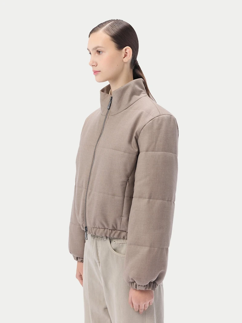 Gobi Cashmere Women's Cropped High-Neck Jacket