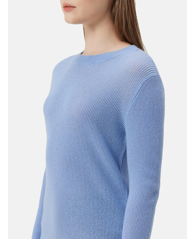 Gobi Cashmere Women's Ajour-Knit Crewneck Sweater