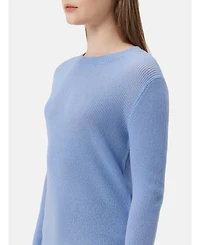 Gobi Cashmere Women's Ajour-Knit Crewneck Sweater