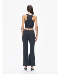 Nocturne Women's Ribbed Bell-Bottom Pants