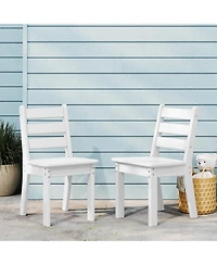 Outdoor Hdpe Kids Plastic Toddler Dining Chair (Set of Two)