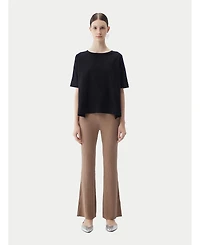 Gobi Cashmere Women's Box-Cut Cotton Silk Blend T-Shirt