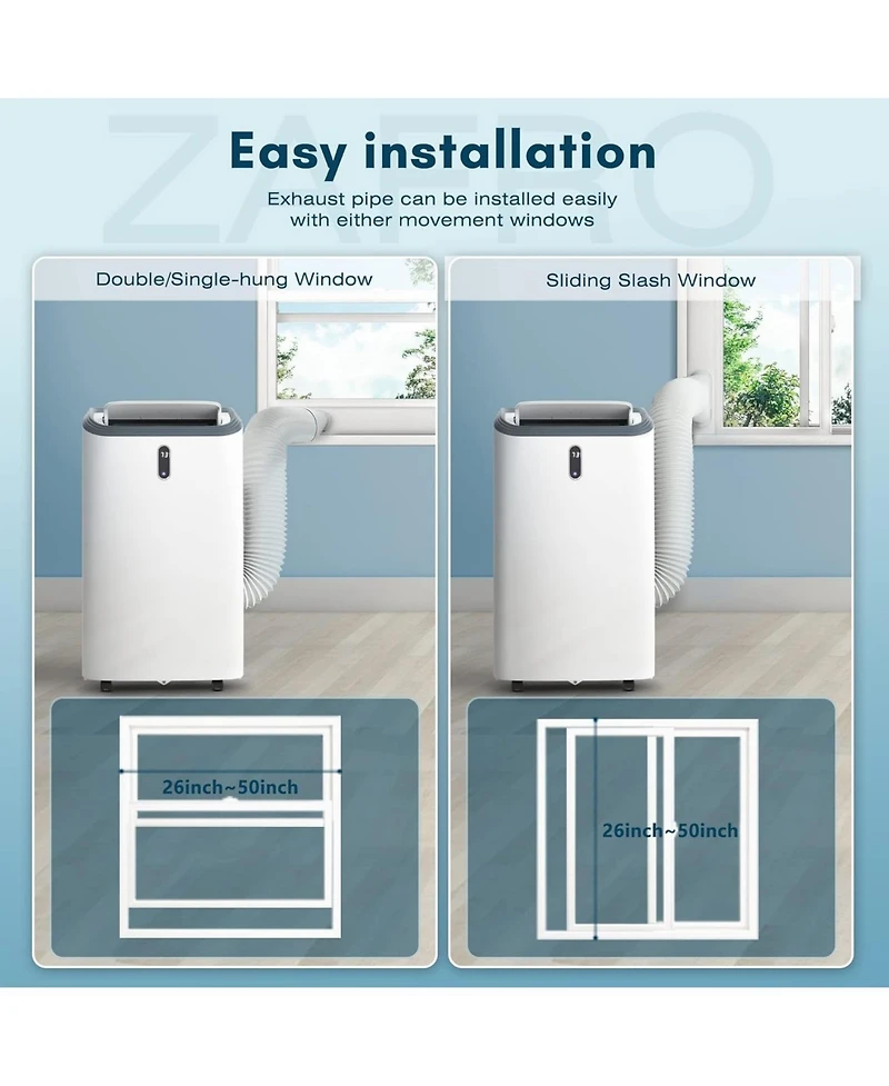Cowsar Portable Air Conditioners,14000 Btu Air Conditioner for Room Up to 700 Sq. Ft,3-in-1 Portable Ac Unit,Cool & Dehumidifier & Fan Modes, Portable