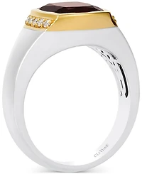 Le Vian Men's Pomegranate Garnet (5-1/4 ct. t.w.) & Nude Diamond (1/5 ct. t.w.) Ring in Sterling Silver & 14k Gold