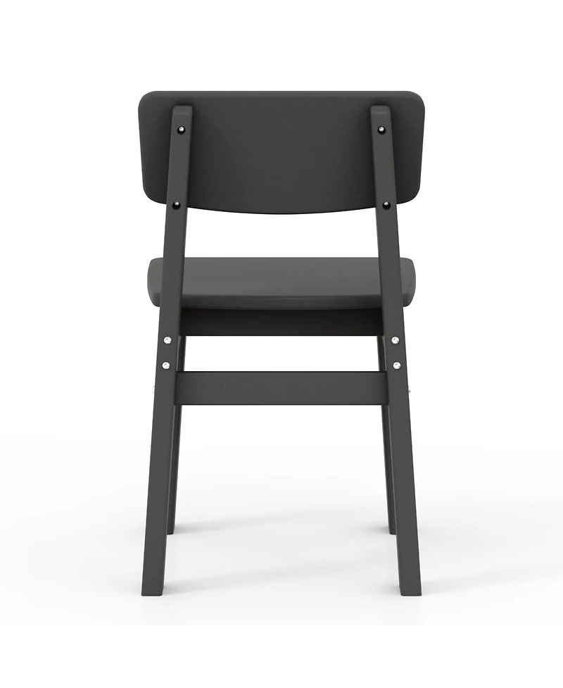 Outdoor Hdpe Kids Modern Plastic Toddler Dining Chairs (Set of Two)