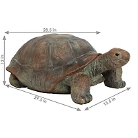 Indoor/Outdoor Glass Fiber Reinforced Concrete Talia the Tortoise Patio Garden Yard Entryway Decorative Statue - 29"