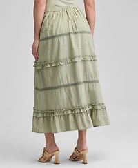And Now This Women's Pull-On Tiered Cotton Maxi Skirt, Exclusively at Macy's