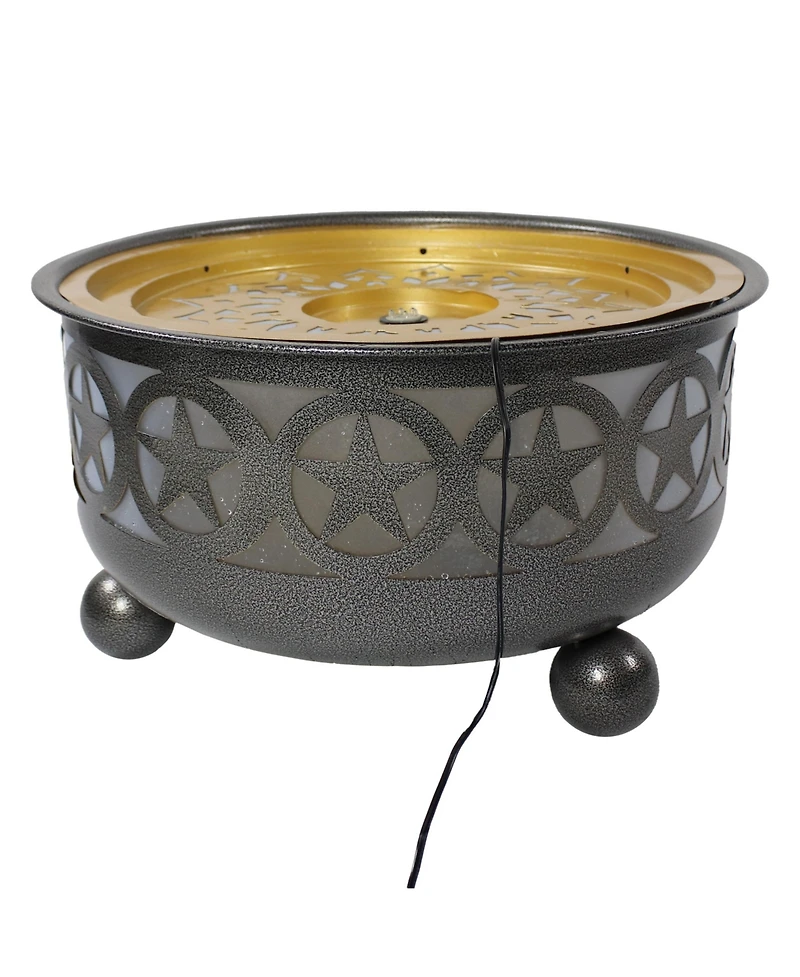 All Star Galvanized Iron Bowl Fountain with Led Lights - 25.25" Diameter x 14.25" H